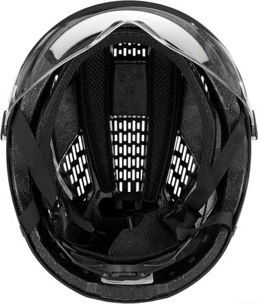Велосипедний шолом ABUS Hyban 2.0 ACE з візором, LED-світлом і ABS-оболонкою, для дорослих, чорний, розмір M (52-58 см)