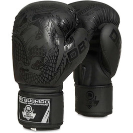 Боксерські рукавички DBX BUSHIDO Black Dragon 12oz для спарингів, кікбоксингу, бойових мистецтв, чорні