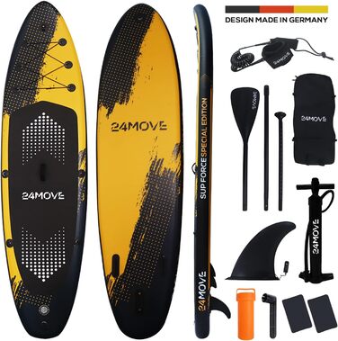 SUP дошка 24MOVE Premium 320x80 см надувна, для йоги, серфінгу, екшн-камера, комплект аксесуарів, подвійний насос, антиковзка поверхня, для дітей і дорослих, Special Force