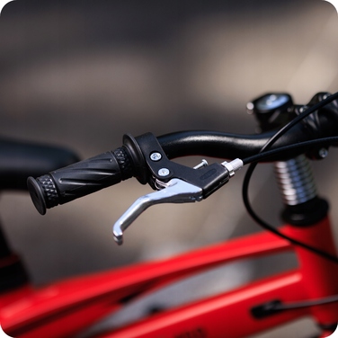 Дитячий велосипед 16 дюймів із бічними колесами, червоний