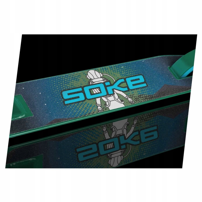 Трюковий самокат Soke GO! Легкий 2,9 кг ABEC-9 Stunt, зелено-блакитний