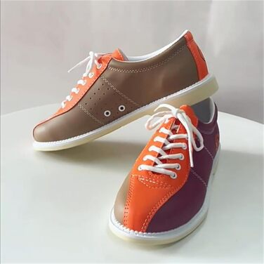 Боулінгіві черевики JiuQing для чоловіків та жінок, замша, ковзна підошва, для початківців, тренувальні черевики, легкі, шнурівка, 44 EU, червоний/червоний