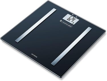 Діагностичні ваги Sanitas SBF 72 Bluetooth: аналіз складу тіла, жиру, води, м'язової та кісткової маси, підрахунок калорій, BMI, додаток для моніторингу