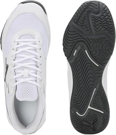 Кросівки для залу PUMA Unisex Varion II Indoor Court Shoe, білі з сірим (Puma White Shadow Gray), розмір 42 EU