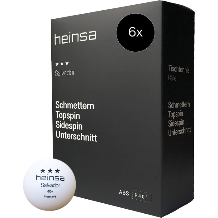 Турнічний стіл тенісний набір Heinsa Carbon Profi Black Edition: ракетка, м'ячі, сумка, легке дерево, ITTF, преміум-якість