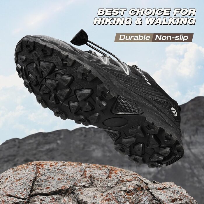 Дитячі трекінгові черевики UOVO, водонепроникні, для бігу та трейлу, чорні, розмір 33 EU