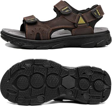 Чоловічі трекінгові сандалі Lvptsh для активного відпочинку та туризму. Зручні сандалі з натуральної шкіри, коричневого кольору, розмір 43 EU. Ідеальні для літа та пляжу.