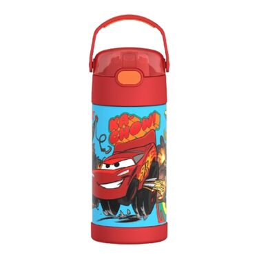 Дитяча термопляшка зі сталі Thermos Funtainer з трубочкою, вакуумна ізоляція, 355 мл, чорна