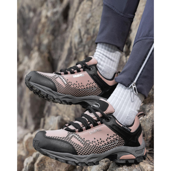 Водонепроникні трекінгові черевики для чоловіків та жінок. Легкі туристичні черевики для хайкінгу, розміри 38-46 EU, колір рожевий