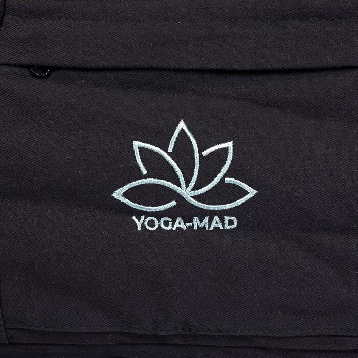 Сумка для йоги Yoga-Mad смугаста чорна - зручна та стильна для килимка та аксесуарів