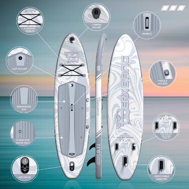 Надувна SUP-дошка TIGERXBANG для плавання, серфінгу, фітнесу