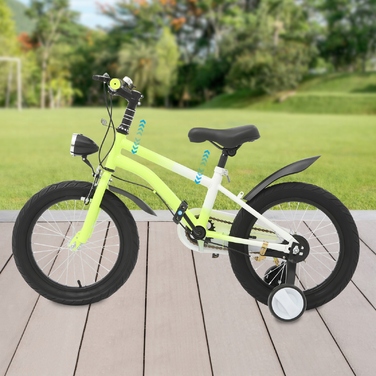 Дитячий велосипед 16 дюймів з підсвіткою та бічними колесами для дітей 5-8 років