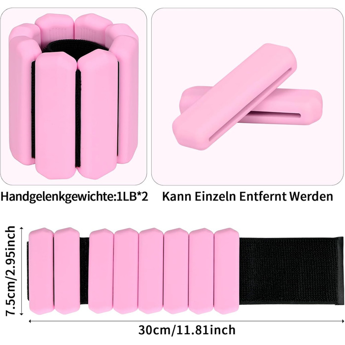 Набір манжет з обтяженнями для зап'ястя та кісточок KOOOGEAR 2 шт. (1 кг, 2*0.5 кг)