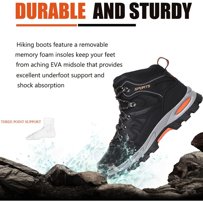 Туфлі для трекінгу (чоловічі/жіночі) Leichte Outdoor Trekkingschuhe, легкі туристичні черевики, кросівки для кемпінгу, чорні, 38 EU