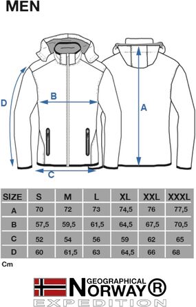 Куртка Softshell Geographical Norway Royal для чоловіків, водонепроникні, з капюшоном, для активного відпочинку (Чорний, XXL)