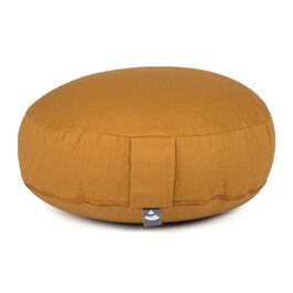 Подушка для медитації Bodhi Rondo ECO Extra Flat | Подушка для йоги з гречаним лушпинням | Чохол 100% бавовна | Жовта