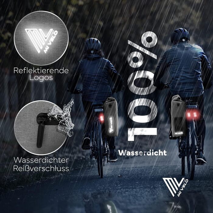 Велосумка MIVELO 3-в-1 для багажника, рюкзак і сумка через плече, водонепроникна, без ПВХ, з відсіком для ноутбука, сіра