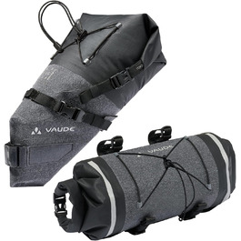Водонепроникні велосумки wetterladen de Trailsaddle Compact + Trailfront Compact для байкпакінгу, яскраво-зелені/чорні