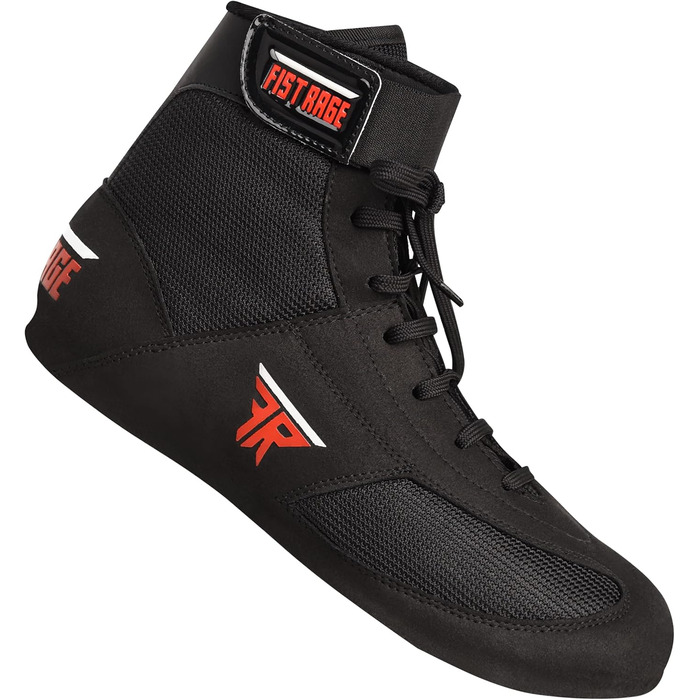 Боксерські чоботи FISTRAGE з шкіри, для тренувань, Unisex, Pro, чорні, 42.5/43 EU