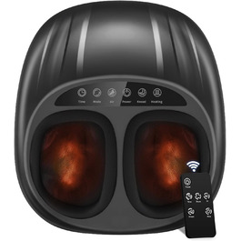 Масажер для ніг з підігрівом WERTYI Shiatsu, глибокий масаж, компресія, мульти-режими, пульт ДК, подарунок для чоловіків та жінок