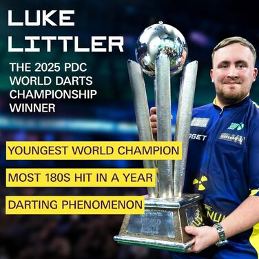 Дарти сталеві Target Darts Luke Littler Gen 1 Prodigy Swiss Point, 90% Tungsten, 22/23/24г - Професійний набір для гри в дартс