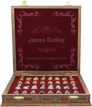 Персоналізований шаховий набір – 27,9 см. Ідеальний подарунок для сина, чоловіка, батька на день народження, річницю, Різдво