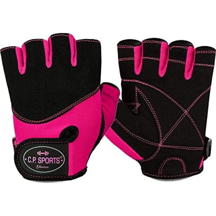 Спортивні рукавички C.P. Sports Iron-Handschuh для тренувань та бодібілдингу (неоново-рожевий, L/9, 20-22 см)