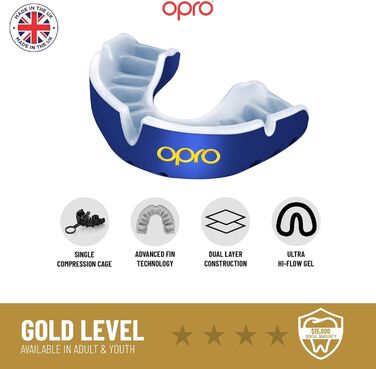 Охоронна капа OPRO Gold для дорослих і дітей, захист щелепи для боксу, ММА, лакросу, хокею, єдиноборств, чорна/червона, комфортна, розмір 10+