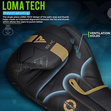 Боксерські рукавички для дітей RDX Maya Hide, 8oz (Золотий) - Муай Тай, Кікбоксинг, MMA, бокс