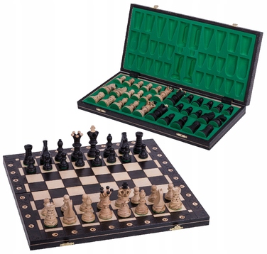 OUTLET — Дерев'яні шахи AMBASADOR Black Edition, 52 x 52 см