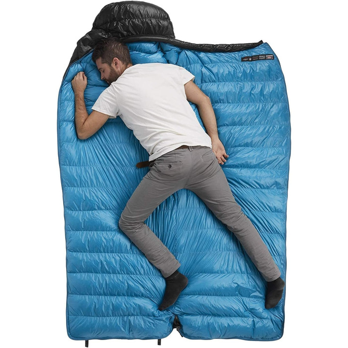 Спальний мішок Naturehike 750FP, 4-сезонний, теплий зимовий, ультралегкий, компактний, з компресійним мішком, CW400-Чорний-M