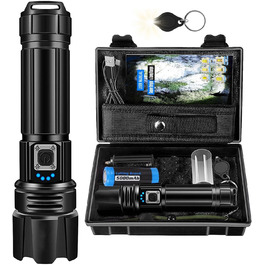 Ліхтар LED Azyvum P70-kit: надпотужний, 1000000 люмен, тактичний, водонепроникний IP67, 5 режимів, для кемпінгу, риболовлі, туризму та надзвичайних ситуацій