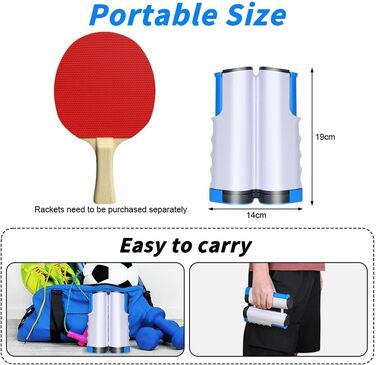 Мережа для настільного тенісу Flintronic, висувна, портативна, 170 см, для гри в приміщенні та на вулиці