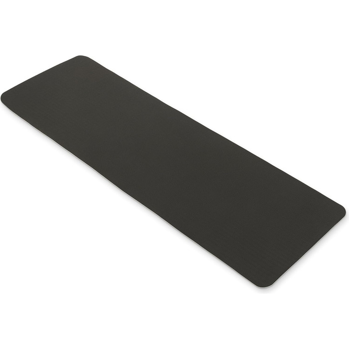 Гімнастичний килимок Gymtek 181,5x61x0,6 см, TPE, нековзкий, для йоги, фітнесу, пілатесу, сірий-чорний