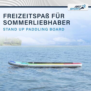 Надувна SUP-дошка ArtSport 320 см, до 150 кг, комплект – весло, помпа, ремінець, сумка