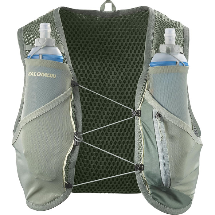 Гідратаційний жилет Salomon Active Skin 8 для бігу, трекінгу, MTB, унісекс, з пляшками, розмір XS, зелений