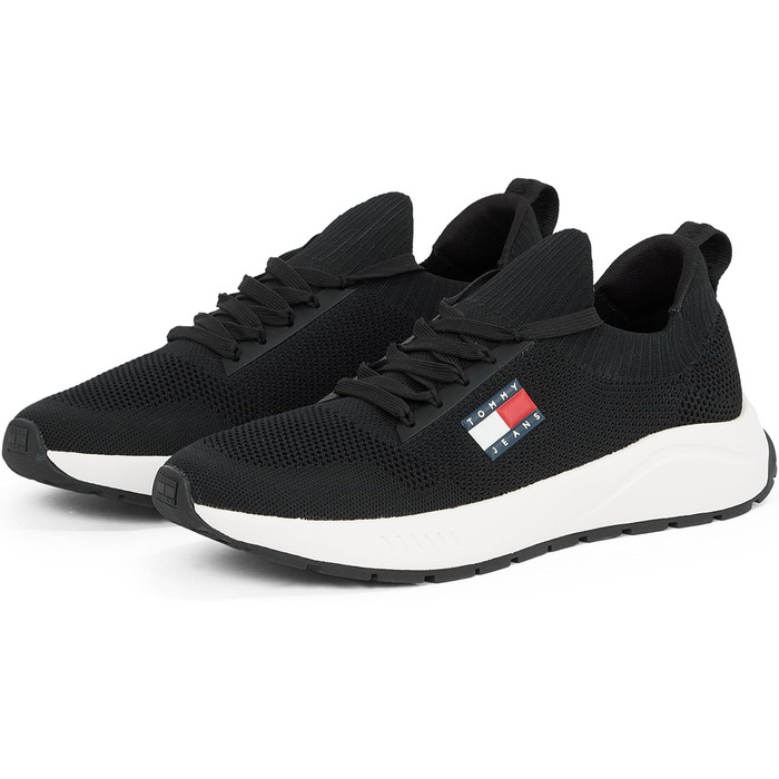 Футболка Tommy Jeans Runner Knitted чоловіча, чорна, 43 EU