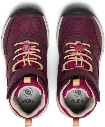 KEEN Skua Mid - Дитячі водонепроникні трекінгові черевики, 24 EU, Колір: Fig Peach Fuzz