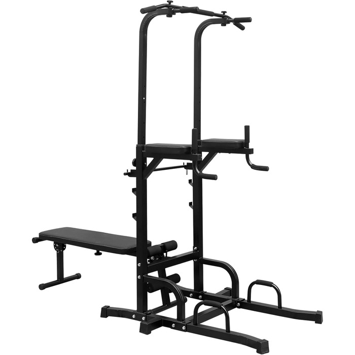 GYMFLEX Стійка для віджимань та підтягувань, мультифункціональний тренажер для дому, для калістеніки та силових тренувань, регульована висота 154-207 см, сумісна з лавою для жиму
