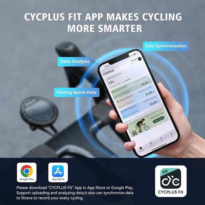 Велокомп'ютер CYCPLUS GPS, бездротовий, водонепроникний IPX6, Bluetooth 5.0, ANT+, одометр, для шосейного велосипеда, сумісний зі Strava (оновлений)