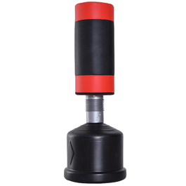 Боксерська груша HOMCOM стоячи Boxing Dummy 158-186 см Висота регулюється для боксерських тренувань і фітнесу, чорно-червона