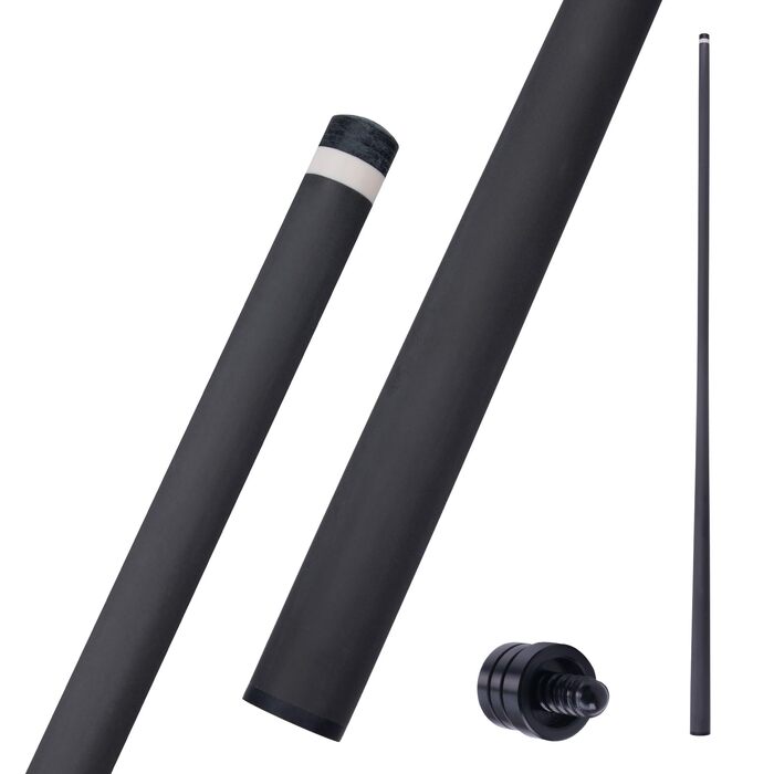 Карбоновий шафт для більярдного кия KONLLEN BlackShaft Radial 11.5 мм, Low Deflection, Pro-Taper, поміранчева накладка, з'єднання 3/8×8 або Uni-Loc, 74 см