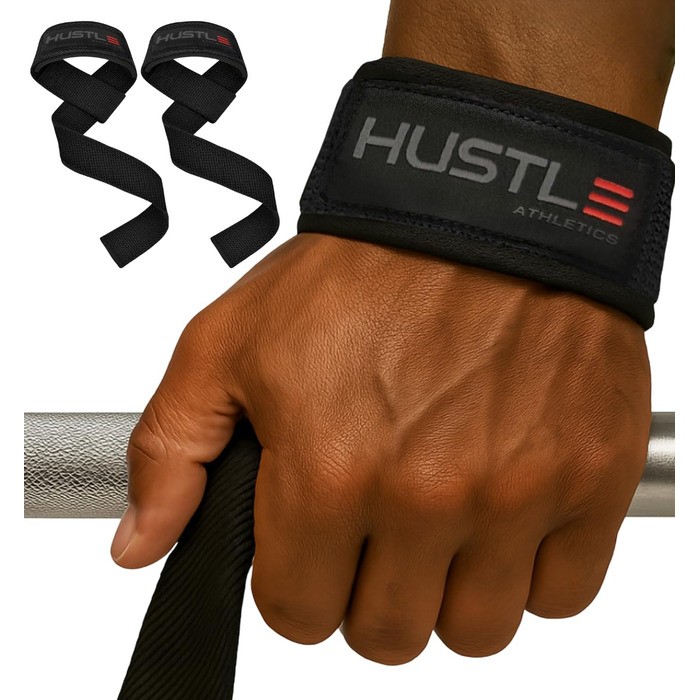 Підйомні лямки Hustle Athletics для чоловіків, ремені для тяги, тренажерний зал