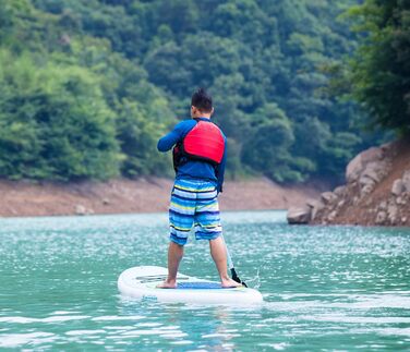 Надувна SUP дошка Naturehike, подвійний шар ПВХ, Drop Stitch, червона 328×72×15 см / синя 292×70×15 см