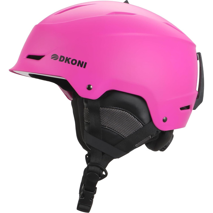 Шолом для сноуборду та гірських лиж для чоловіків, жінок та дітей, регульований розмір, 3-рівнева вентиляція, міцна PC-оболонка з EPS-піною (білий/червоний, L: 58-62 см)