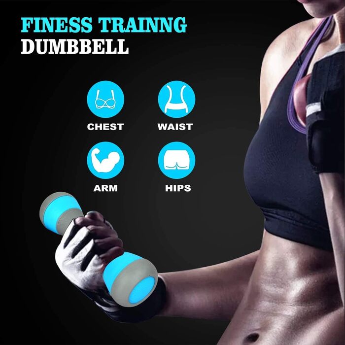 ZhaoCo Регульований набір гантелей для чоловіків та жінок, 2 кг (1/1.5/2 кг) / 5 кг (1-5 кг), нековзні неопренові ручки, рожевий, 2 x 2 кг