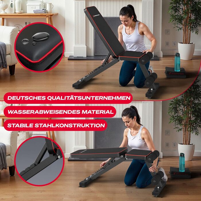 Спортивна лава Sportstech BRT250: складана, регульована, 7-в-1 для дому, до 300 кг