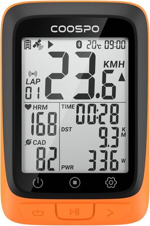 COOSPO BC107 Велокомп'ютер бездротовий, водонепроникний IP67, Bluetooth Ant+, 2,4