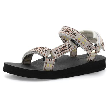 Спортивні сандалі OUSIMEN для жінок, піші прогулянки, з підтримкою склепіння стопи, анатомічна устілка, бежеві, 42 EU