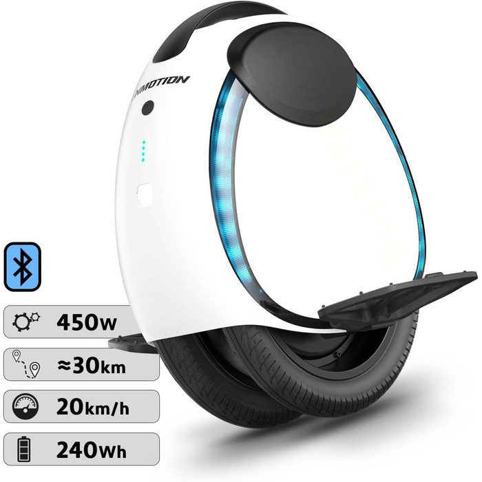 Моноколесо Inmotion E20, 450 Вт, 240 Вт·год, до 30 км, 20 км/год, подвійні 14